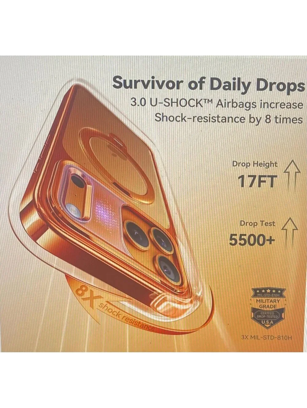 Casekoo Case for iPhone 17 Pro Max Orange